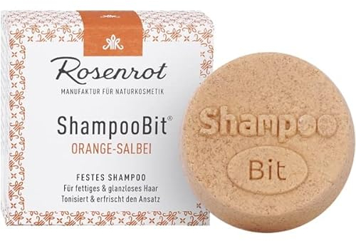 Rosenrot Festes Shampoo mit Orange & Salbei (60 g)