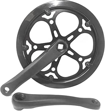 POOSR Fahrrad Faltrad Kurbelgarnitur Zahnplatte Singlespeed Fahrrad Diamantloch Ritzel Zubehör