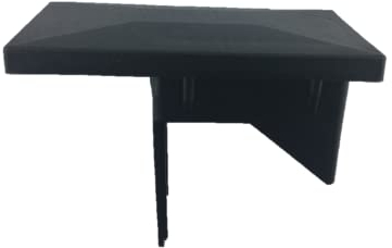 auf-mass24 Pfostenkappe mit Überstand für Zaunpfosten 60x40mm RAL9005 Schwarz (6)