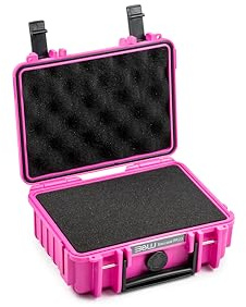 B&W International Valigetta per il trasporto Outdoor 500 (PP.23), colore rosa, con schiuma cubica, impermeabile (IP67), antipolvere, antiurto ed estremamente robusta