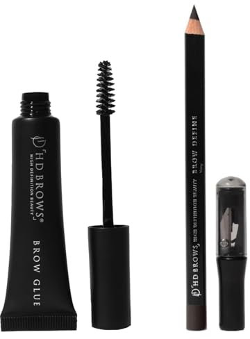 Defined Brow Bundle | 1x Clear Brow Glue Setting Gel & 1x Brow Defined Vamp Eyebrow Pencil | Long-Lasting Brow Gel with Lamination Effect & Precision Eyebrow Pencil for Defining, Shaping, and Filling