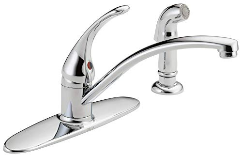Delta Faucet Foundations Single-Handle Kitchen Sink Faucet, Chrome B4410LF