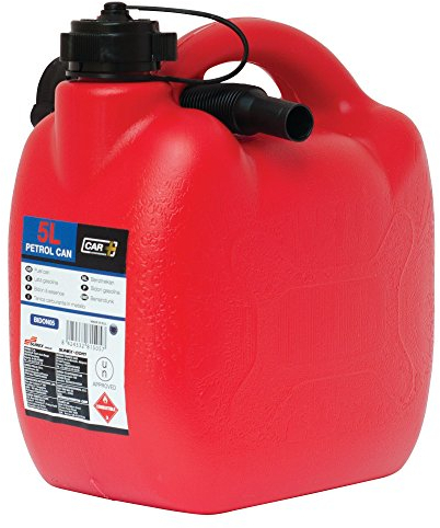 Sumex BIDON05 Benzinkanister, UN-Zertifiziert, mit biegsamem Einfüllschlauch, 5 Liter