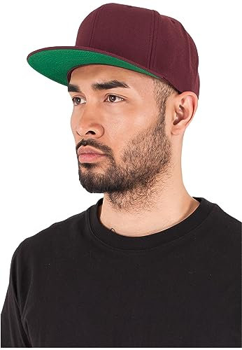 Flexfit Kinder Classic Snapback Mütze, Maroon, Einheitsgröße