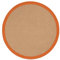 carpetfine Sisalteppich Rund Orange Ø 120 | Moderner Teppich für Wohn- und Schlafzimmer