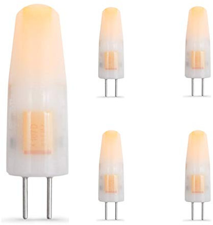 G4 led 12V Stiftsockellampe 2W Ersetzt 20W Leuchtmittel in warmweiß, 5er Pack (Matt Milchig) von Kobos-led®, LED-Stiftlampe, AC/DC,3000K,COB,180lm,(48 Monate Garantie)