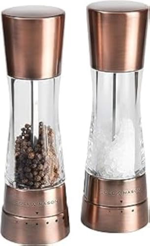 Cole & Mason CH59418G Derwent Set of Salt/Pepper Grinders Stainless Steel Copper-Colour 6 x 6 x 19 cm