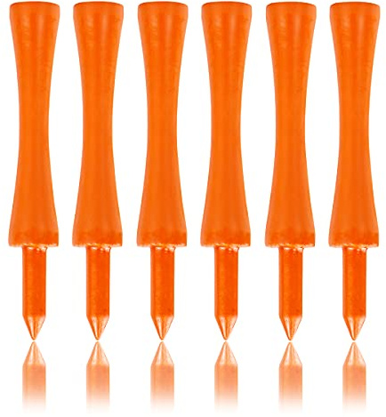 LIKOSO tee de Golf de Bamboo 100 Piezas 70MM, Naranja