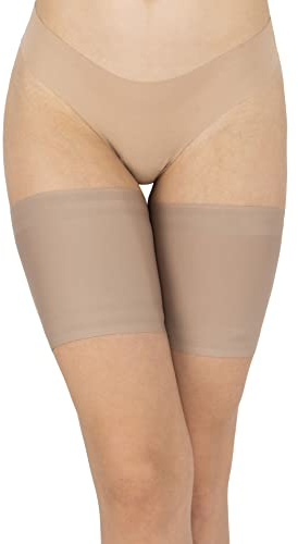 LORES, bandas italianas para muslos antirozaduras para mujer, evitan el roce del muslo, protector de satén, Visone XL