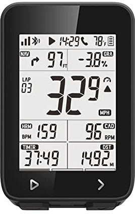IGPSPORT iGS320 - Contachilometri GPS per bicicletta senza fili impermeabile IPX7, navigazione GPS, compatibile con sensori Ant +, contachilometri MTB Tracker adatto a tutte le biciclette