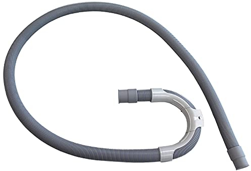 Sanixa GO1060CV Waschmaschinenschlauch Verlängerung 4m grau Kunststoff Ablaufschlauch mit Bügel für Waschmaschine Spülmaschine Ablaufschlauchverlängerung