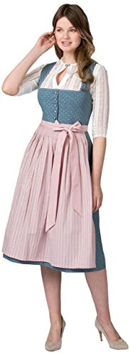 Stockerpoint Damen Madeline Midi Dirndl, Rauchblau, 42