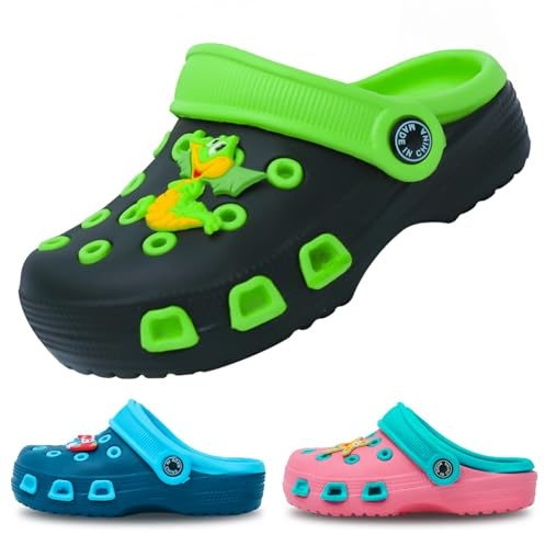 Zuecos y Mules para Niña, Zuecos Mules Niño Suaves, Cómodas, Antideslizantes y Ligeras/Jardín/Piscina/Playa (Unisexo)