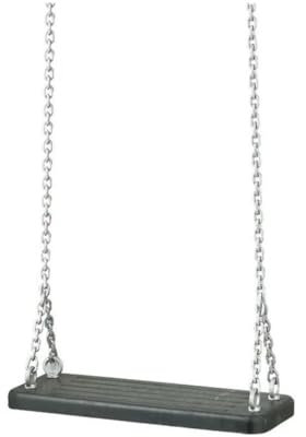 Commercial Grade Kids Rubber Flat Swing Seat with Heavy Duty Steel Chains – Garden, Sensory, Playground Equipment for Toddlers and Children – Durable and Safe