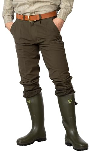 Rydale Men's Waterproof Shooting Breeks, Olive Green, Rustle-Free Hunting Trousers (UK, Numeric, 38, Regular, Short, Dark Olive)