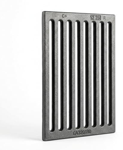 32 x 18 x 1 cm – gjutjärnsgaller för askuppsamling | Lämplig för eldstäder och spisar | Hållbar | modern design | 100 % gjutjärn kvalitet LUNAWAY