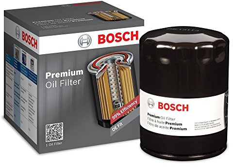 BOSCH 3410 Premium Oil Filter with FILTECH Filtration Technology - Compatible with Select Cadillac; Dodge; Ford E-150, E-250, E-350, F-150, F-250, F-350, Expedition, Explorer, Mustang; Lincoln + More