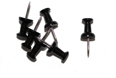 dalipo 31025 - Pinnwandnadeln, 25 Stück, schwarz