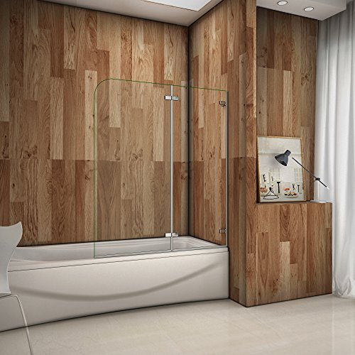 Box Parete Vasca 100x140 cm Aica Italy Box Doccia Sopravasca Senza Profilo A Muro Vetro 5 mm Trasparente Larga 100cm