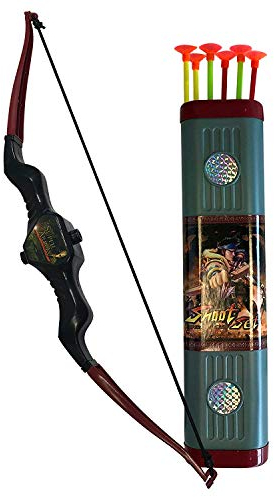 Oramics Super Shoot Pfeil und Bogen Spielset – Jugend- und Kinderbogen – Bogenschießset mit Köcher und 6 Pfeilen mit Saugknopf – Bogenschießen für Kinder, Jugendliche & Erwachsene – Kinderbogenset