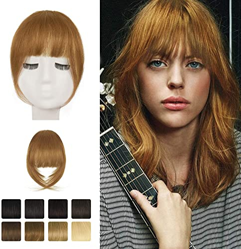 BARSDAR Frangia Clip Capelli Veri, 100% Naturali Frangetta Air Bangs French Bangs Frangia Extension Clip Capelli Veri Cura Capelli Donna lavabile/tingibile