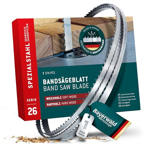 Lama per sega a nastro Bayerwald in acciaio speciale con denti temprati - 2240 x 6 x 0,5 x 6 / per tutti i tipi di legno comuni/lama per sega a nastro adatta a Elektra Beckum e altri