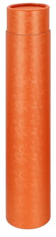 Milisten Expandable Document Tube for Posters Paper Drawing Mailing Tubes Shipping Calligraphy Painting Tubes Pull out Artwork Poster Blueprints Tube Holder Orange