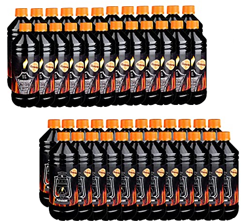 Lampenoel Lampenöl Petroleum Set Petroleumheizung Petroleumofen Lampe Kamin Kerosin Reiniger Fackel Laterne Öl 48 Liter Öllampe flüssig Gartenfackeln Flameup