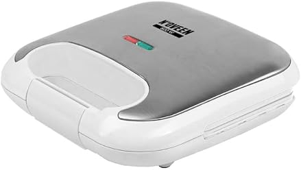N’OVEEN Toaster SM453, Keramik Inox, Sandwichmaker, 750 W Sandwichtoaster, Dreieckiger Sandwichmaker, Antihaftbeschichtung, schwarz