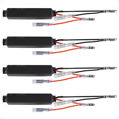 evermotor 4Pcs 12V 21W Motorcycle LED Flasher Turn Signal Indicator Resistor Adaptor Flash for Motorcycle Moped Scooter