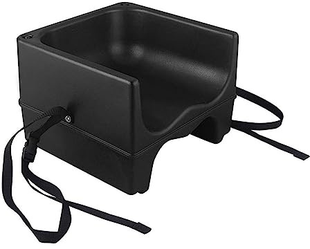 Stalwart DA-BSB24 Sturdy Baby Table Booster Seat with Belt Black Stackable