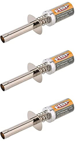 Frobea 3X 80101 1800MAh 1.2V Glow Plug Igniter Suitable for RC Car 1/8 1/10 80101 Rechargeable Glow Igniter-Not Charger