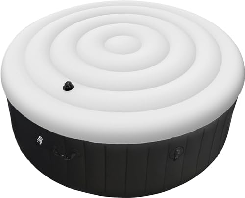 VniYors Whirlpool Abdeckung Rund, 1.35 M Aufblasbare Poolabdeckung, Regenfest Und Reißfest, Für Den Außenbereich Zubehör (135cm)