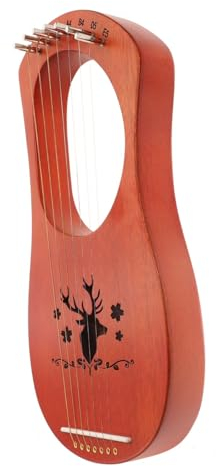 fUfIzU 1 Satz 7-Saitige Harfen-Lyra-Harfeninstrument, DIY-Lyra-Harfe, Natürliche Harfe, Musikliebhaber, Geschenk, Hand-Lyre-Musikinstrumente, Holz-Lyra-Harfe, 7-Ton-Lyra-Harfe, Holzharfe, Adult