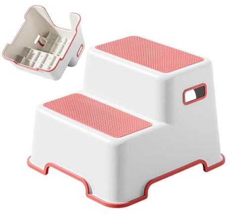 Taburete de Baño para Niños y Niñas con 2 Escalones | Base Antideslizante para Cocina