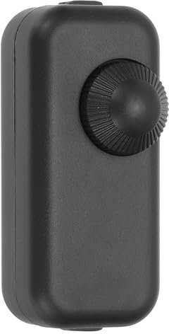 PATIKIL Interruttore Inline Per Lampada, Dimmer Rotativo Controllo Luminosità LED Interruttore A Filo Sostituzione Per Lampada Da Tavolo Da Terra Illuminazione A Sospensione, Nero