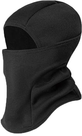 TRIWONDER Pasamontañas Térmicos de Invierno Niños Máscara de Esquí Cortavientos Calentador de Cuello Gorro de Forro Polar para Ciclismo Esquí Niños Niñas (Talla única, Negro)