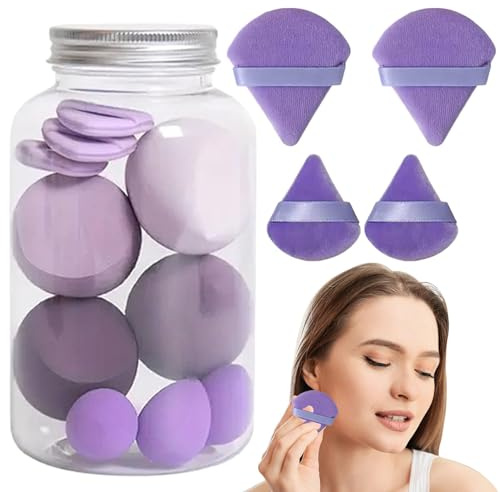 Professionellt set – sminksvamp, mjuk makeupsvamp | ansiktssvampar för att tvätta ansiktet, puff långvarig skönhetssvamp våt och användning för kvinnor flickvän mamma fru fru