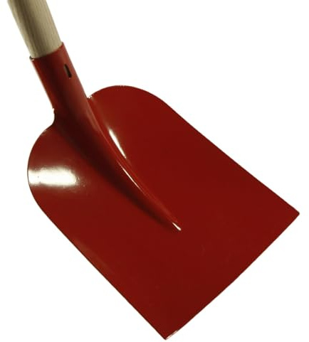 ERPINA® Holsteiner Schaufel 27 x 25cm mit Stiel rot - Robustes Schaufelblatt aus Qualitätsstahl für Garten, BAU und Landwirtschaft - Größe 5 ist ideal als Schüppe für Sand, Kies & Split
