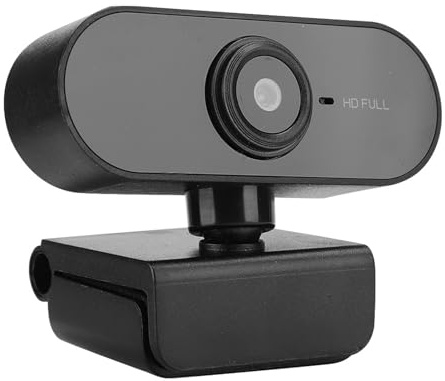HERCHR Cámica Web HD HD 1080p con micrófono Video 1080p Camera de Escritorio de cámara USB Webcam sin transmisión para computadora portátil de Escritorio para computadora portátil