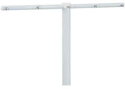 Household Essentials Mega Outdoor Clothesline Single T-Post, White