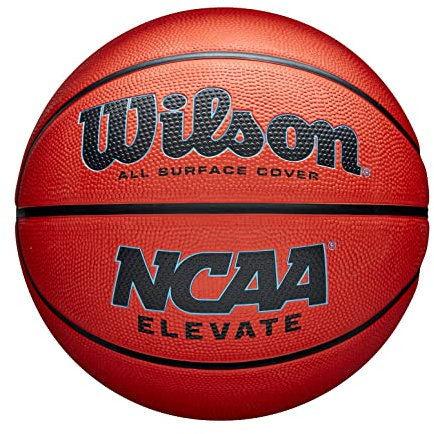 Wilson Ballon de Basket-Ball NCAA Elevate, Basket-Ball Intérieur et Extérieur 5 Orange