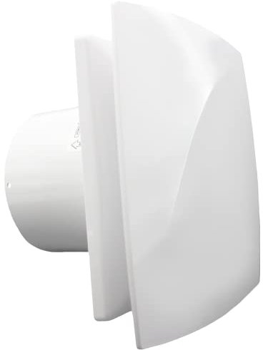 VENTS LUNA 100 mm - 4 inch Elegant Bathroom Extractor Fan with Pull Cord Switch for Quiet Ventilation Vapour Condensation Control of Small Medium Wet Rooms Shower Toilet