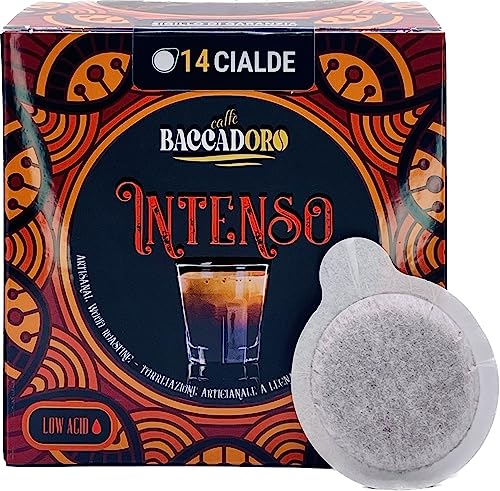 Caffè Tostato a Legna - 100 Cialde compostabili ESE 44mm - Tostato da artigiani italiani (Intenso)