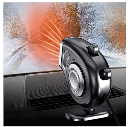 VISLONE 3-in-1 Car Heater, 12V 120W Adjustable Auto Heater Fan Car Vehicle Dashboard Electric Heater Cooling Fan Window Windshield Defroster Demister