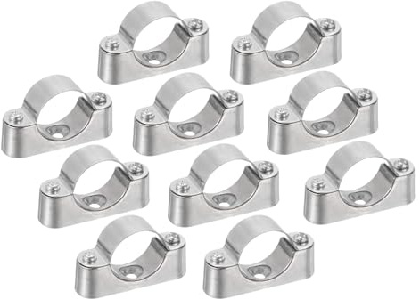 sourcing map 10 Stück Rohrhalterung Rohrhalter Klammer für 1-1/4 (32mm) Rohr Wandmontage Deckenmontage Starre Rohrschellen für Metall PVC Rohr Tube