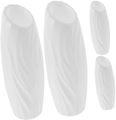 FUNOMOCYA 4stücke Unzerbrechlich Geometrische Vasen Blume Anordnung Vasen Blume Container Für Trockenblumen Tischdeko Hochzeit Flasche Behälter Декоरative Blumenflaschen