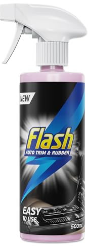 Flash Car Care Automotive Trim & Rubber Restorer 500ml, Use As Cleaner & Plastic Restorer To Get Bumpers & Seals Back To Black