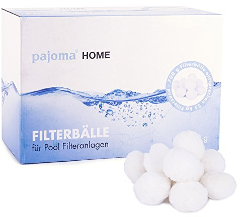 4-pack filterbollar 700 g | ersättning för 25 kg filtersand | Effektivt filtermedium för sandfiltersystem | återanvändbara, miljövänliga och 100 % återvinningsbara | filtrerar upp till 1,5 µm