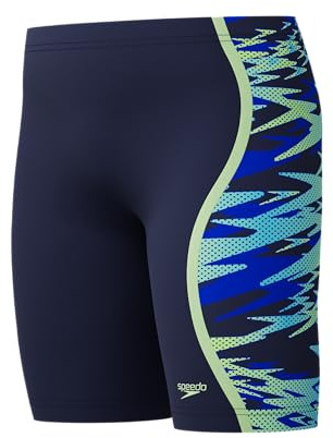 Speedo Hyperboom Splice Jammers de Natation pour Garçon, Bleu Marine, 16